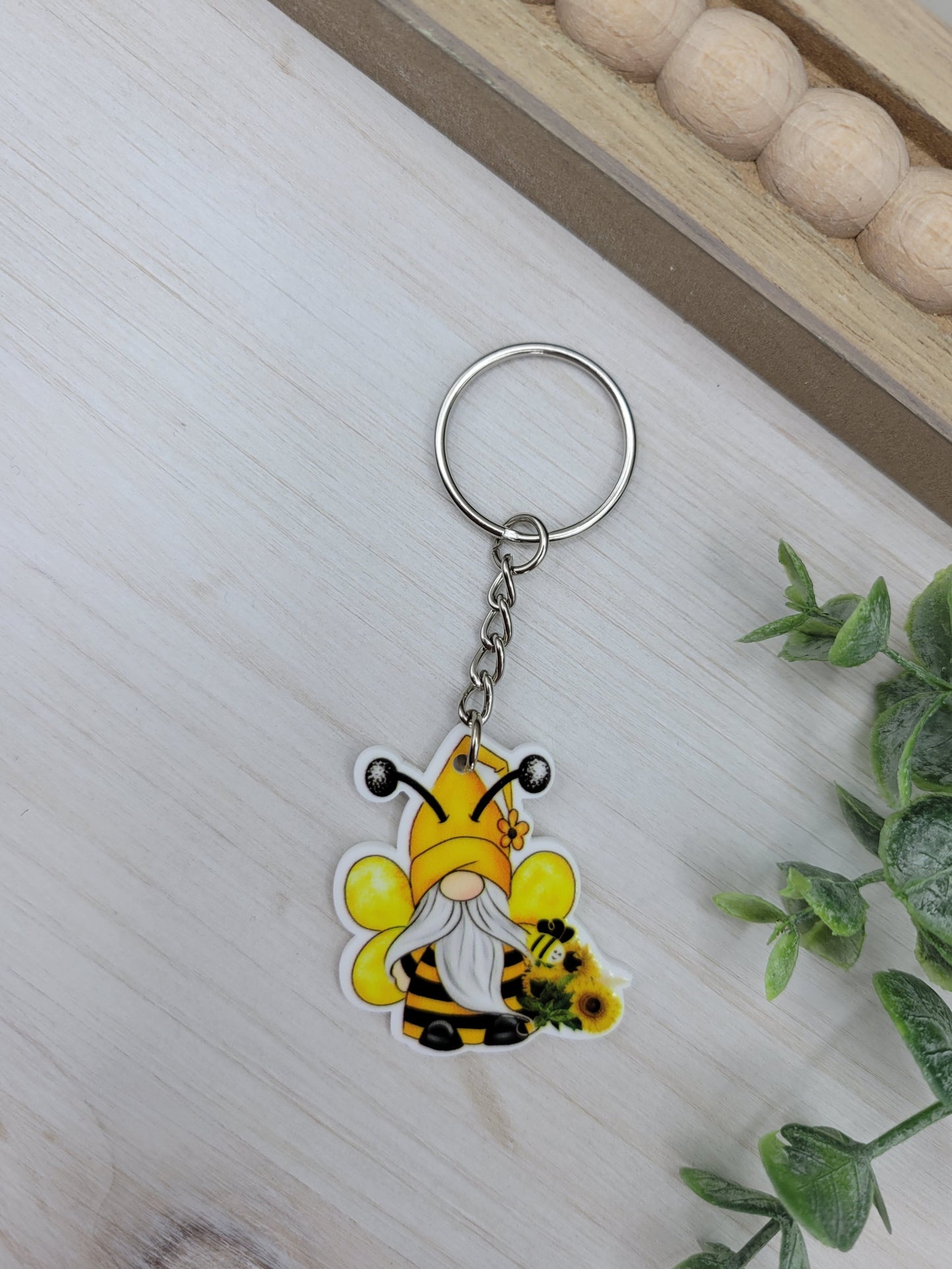 Bumblebee Gnome Keychain Charm