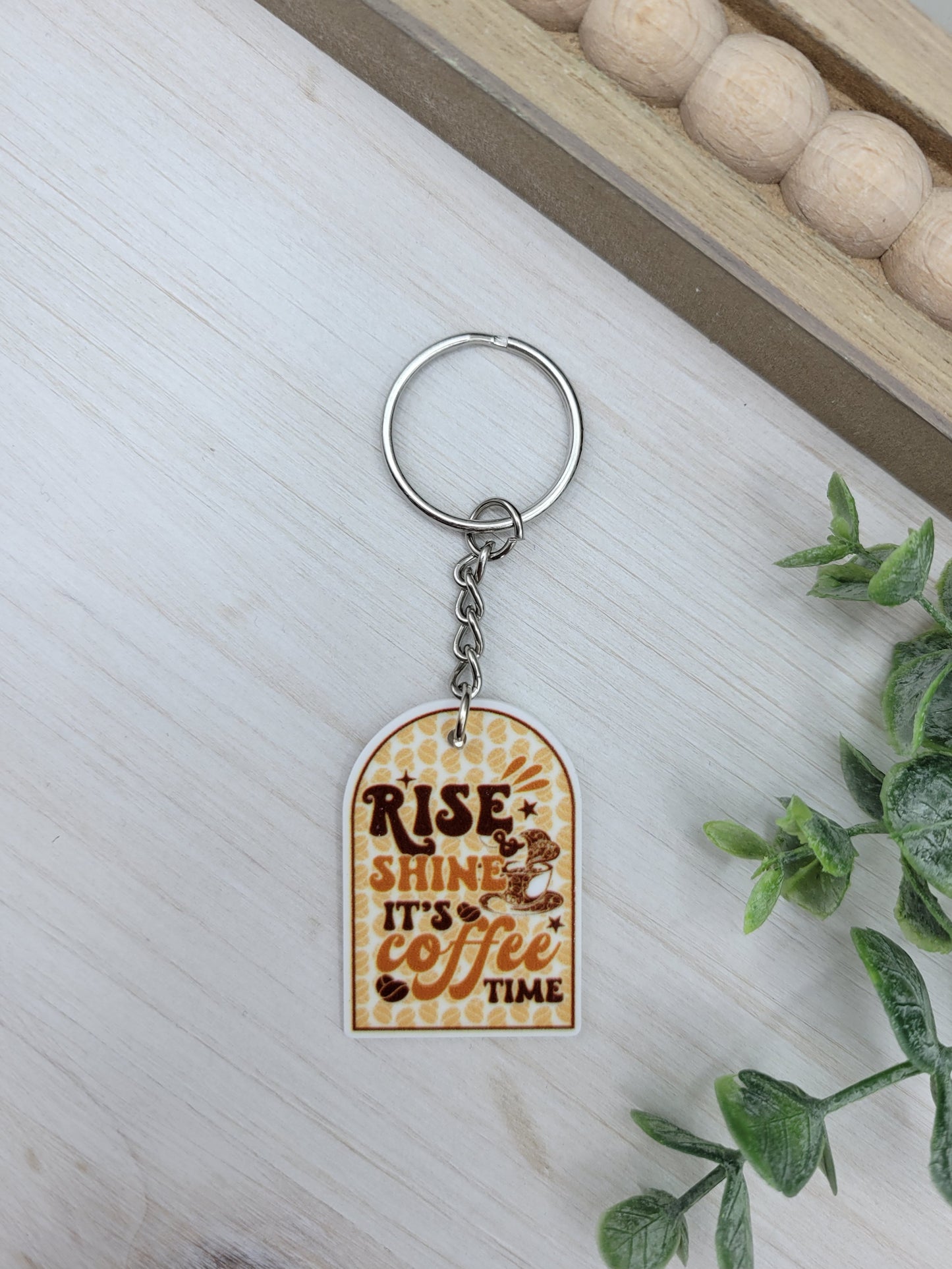 Coffee Time Keychain Charm