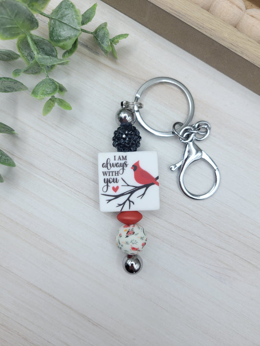 Always With You Cardinal Barbell Keychain