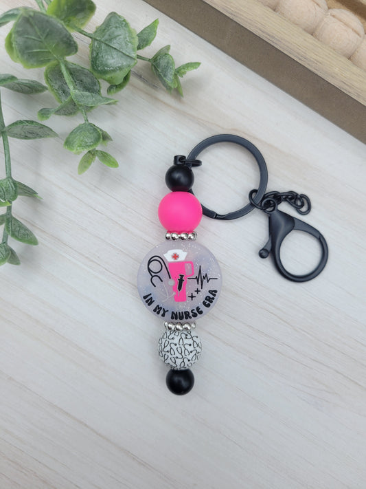 Nurse Era Barbell Keychain