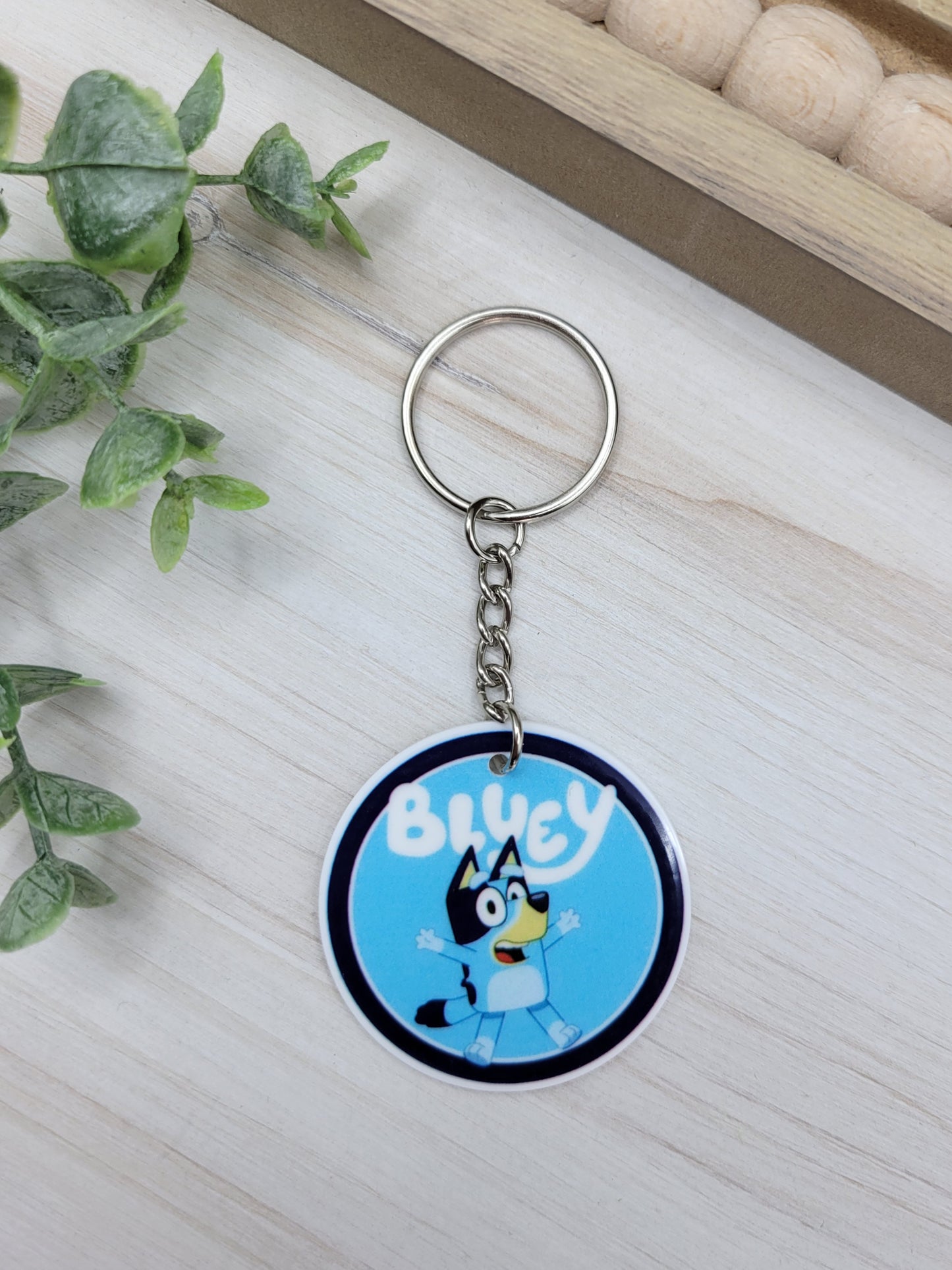 Blue Dog Keychain Charm