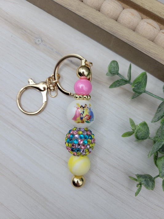 Princesses Barbell Keychain