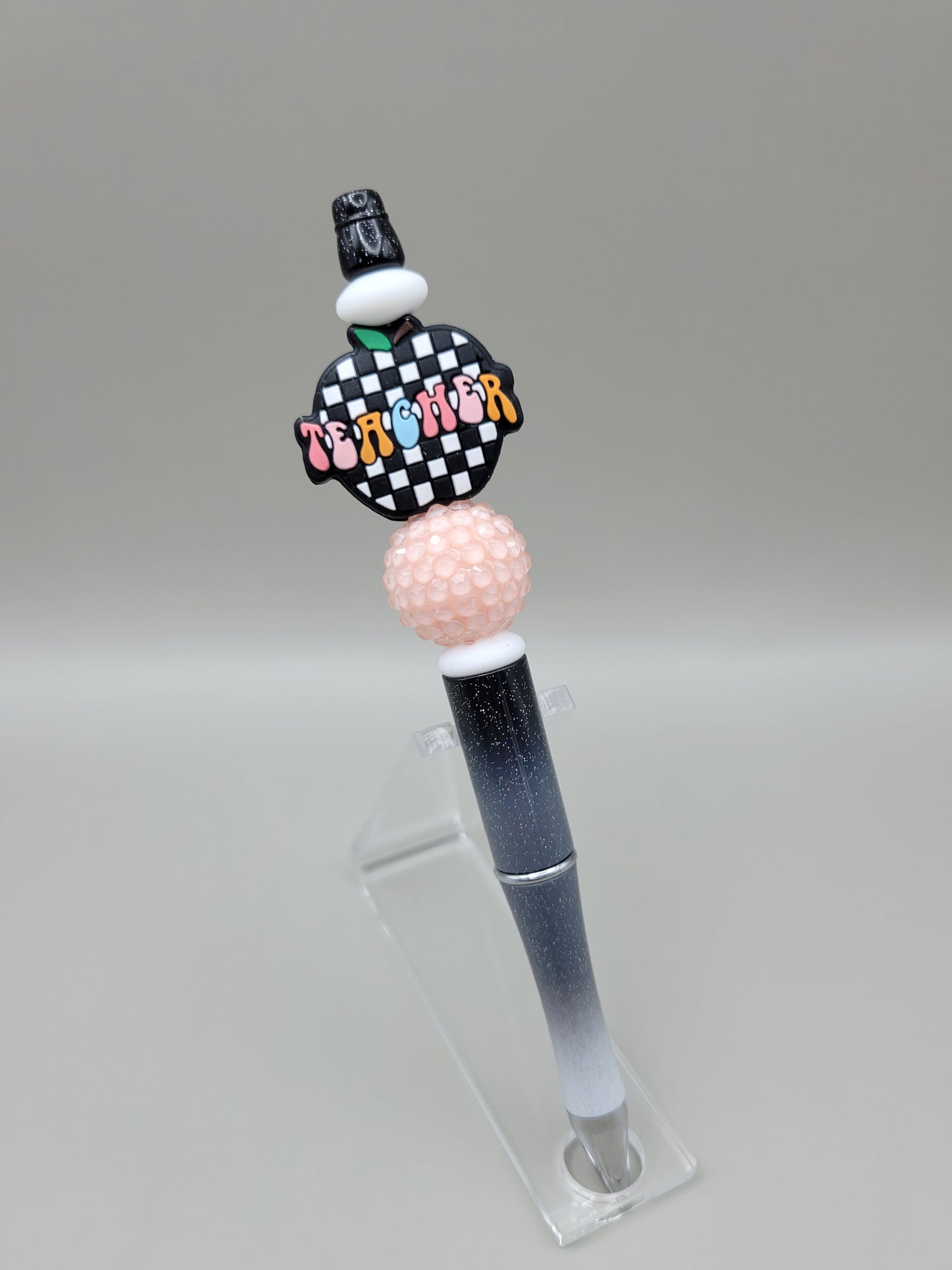 Checkered Teacher Apple Pen