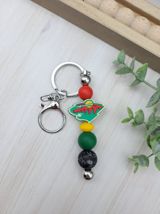 MN Hockey Barbell Keychain