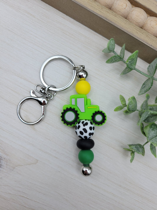 Tractor Barbell Keychain (options)