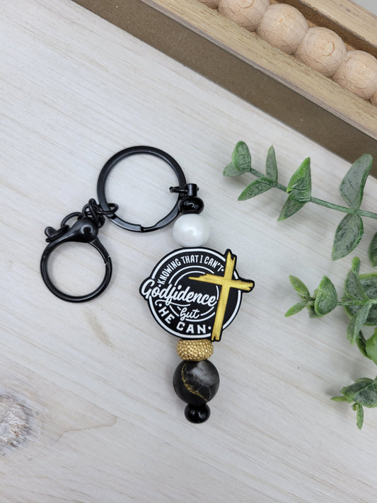 Godfidence Barbell Keychain