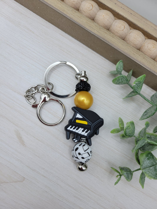 Piano Barbell Keychain