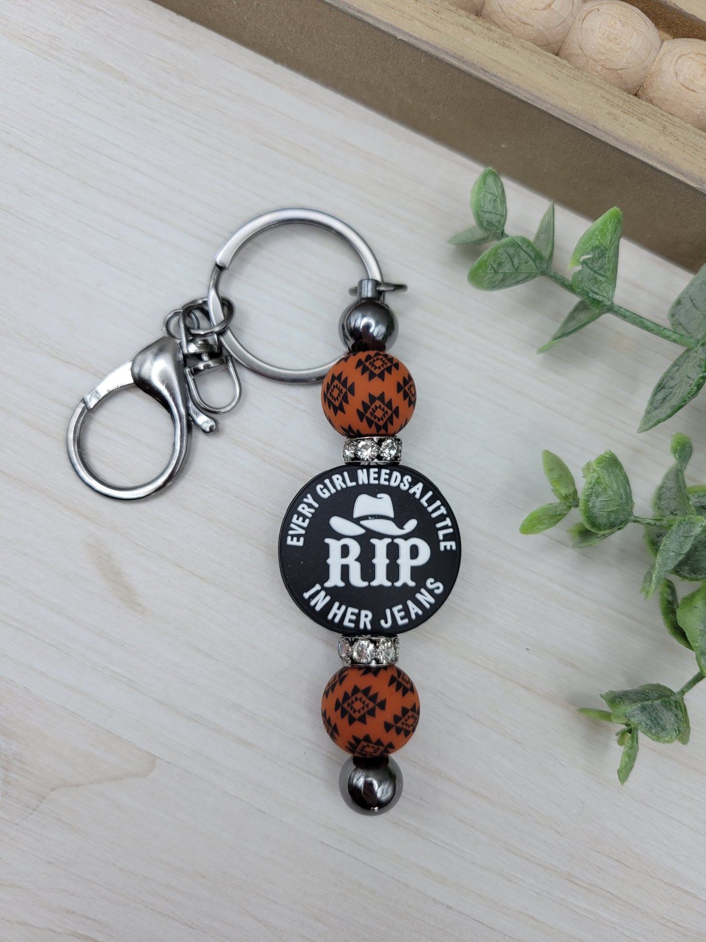 Every Girl Needs RIP Barbell Keychain