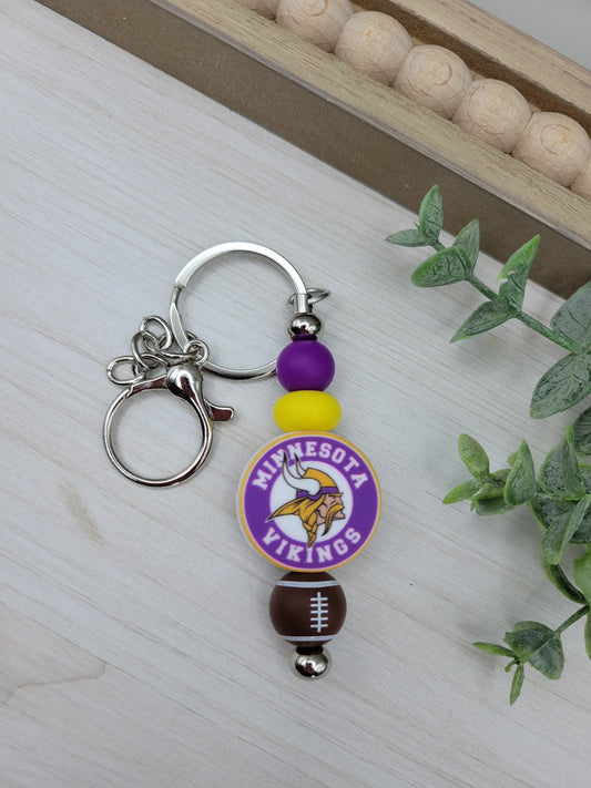 MN Football Barbell Keychain