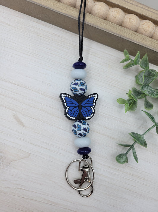 Blue Butterfly Lanyard