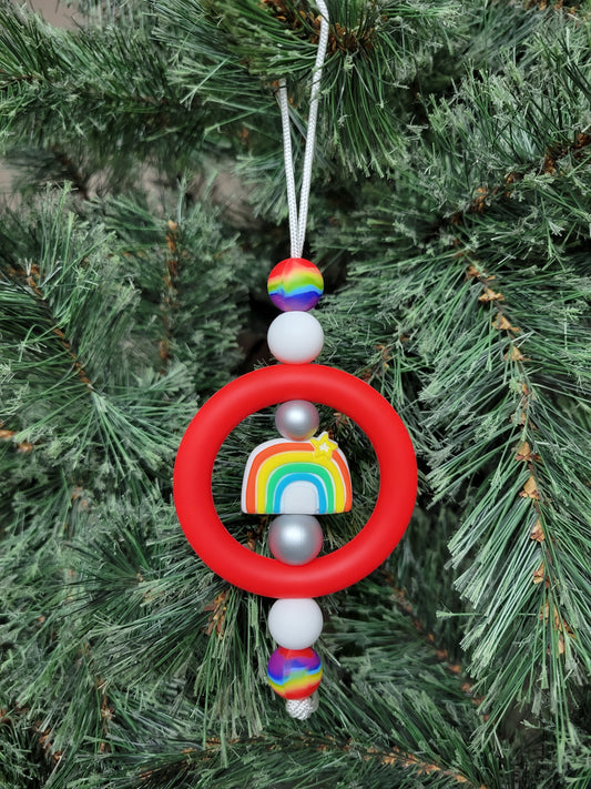 Bright Rainbow Christmas Tree Ornament
