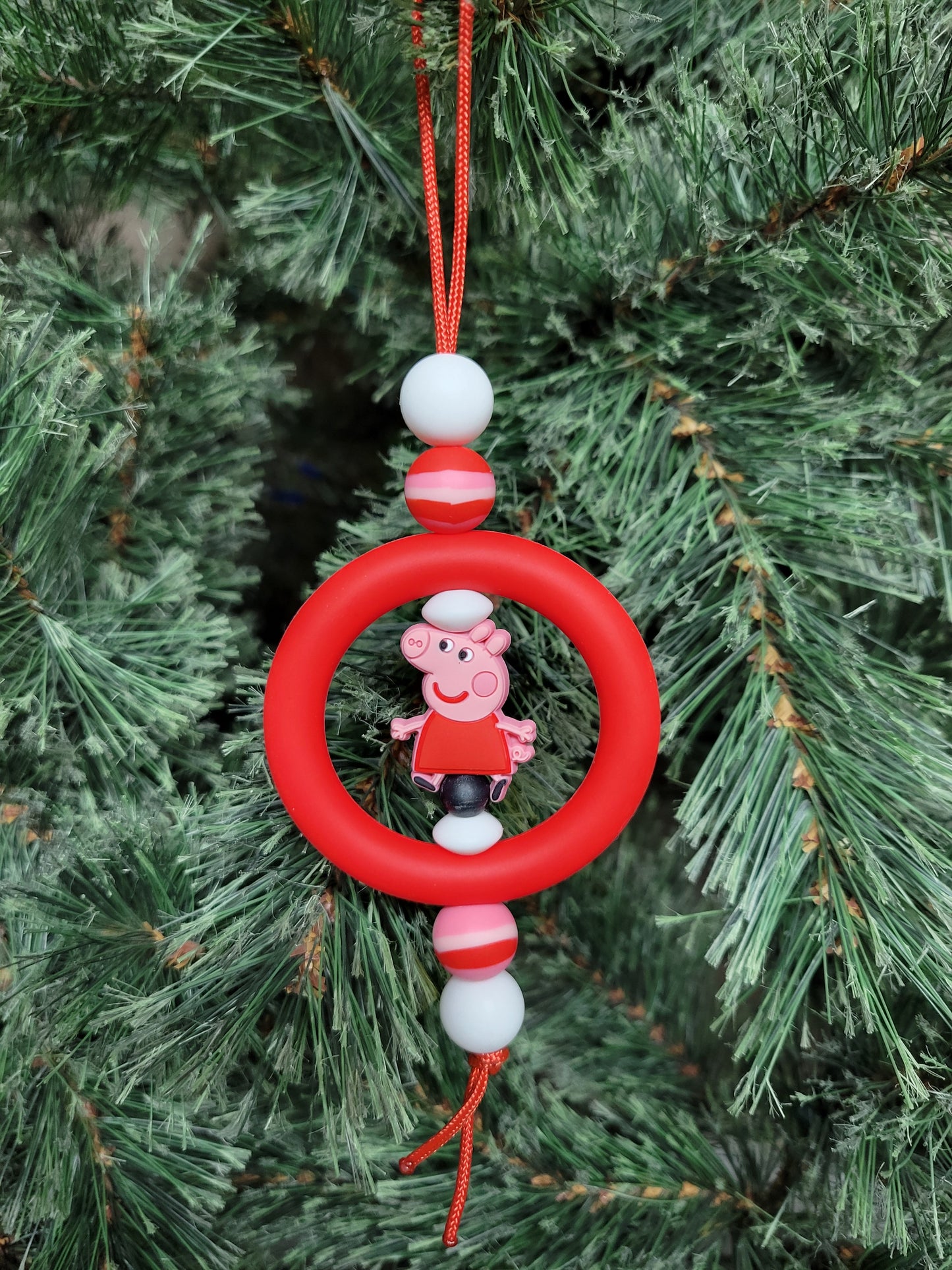 Cartoon Pig Christmas Tree Ornament