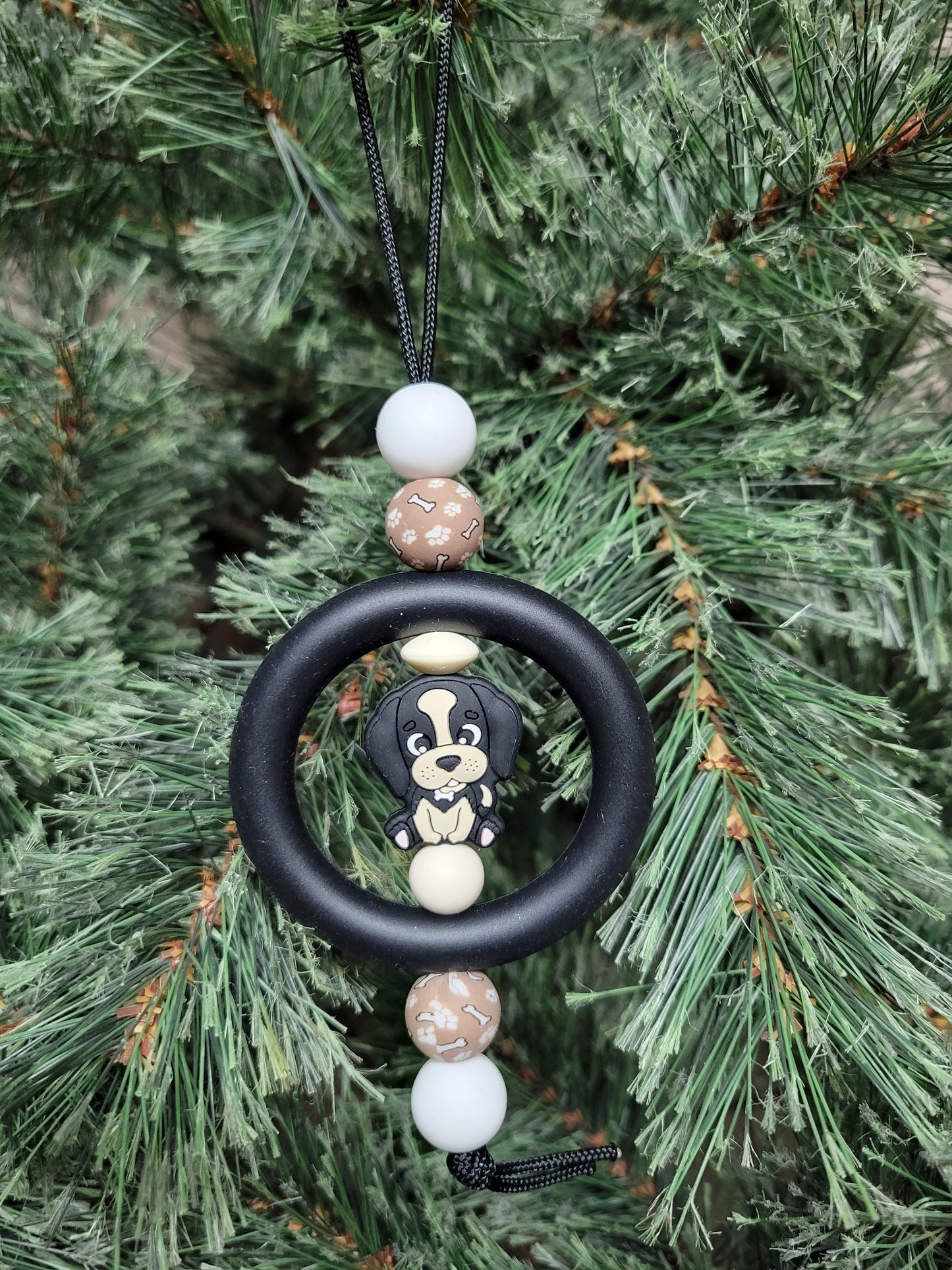 Black Dog Christmas Tree Ornament