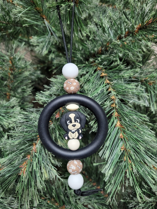 Black Dog Christmas Tree Ornament