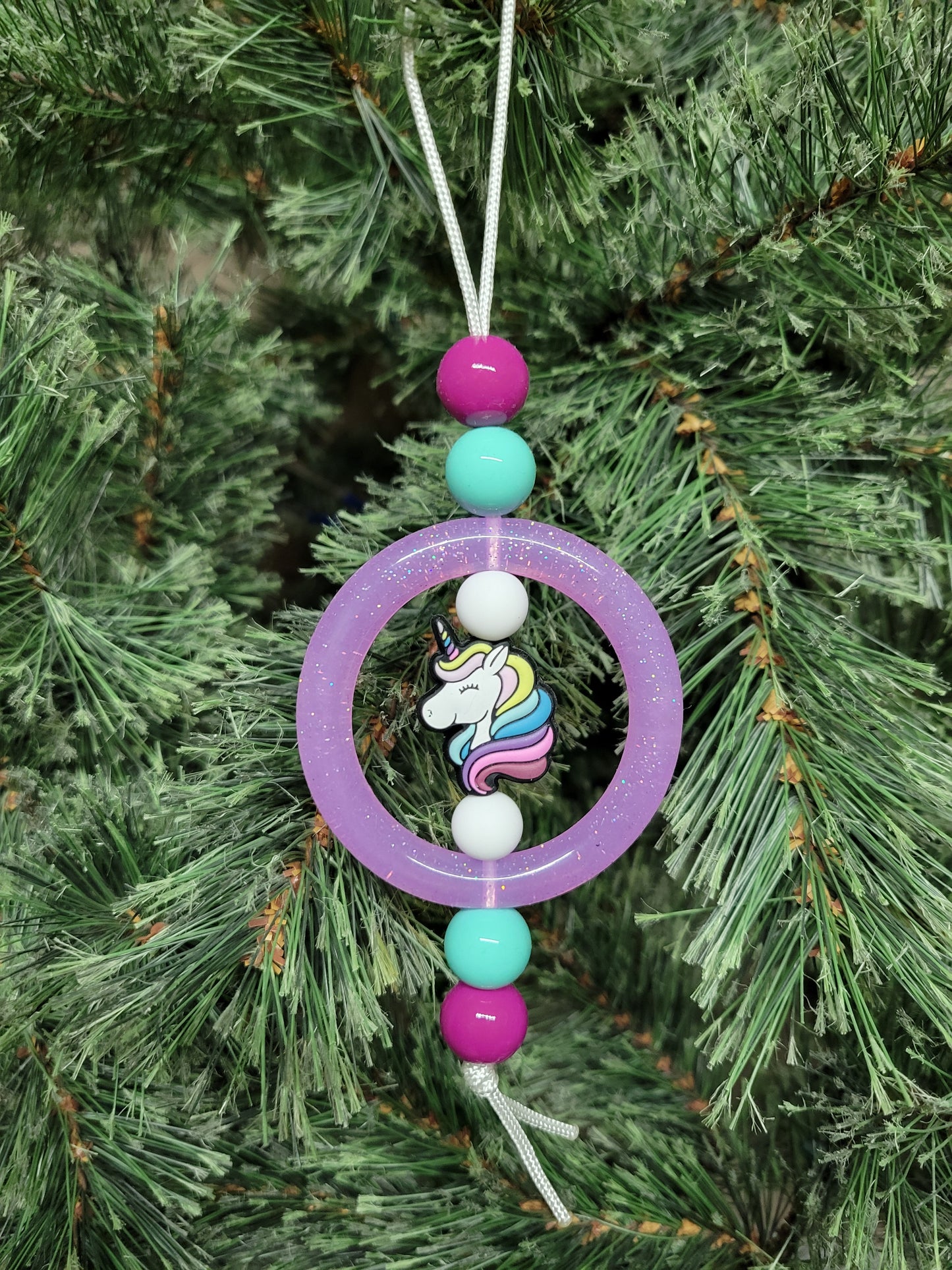 Purple Unicorn Christmas Tree Ornament