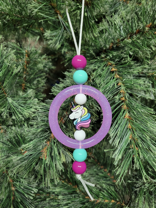 Purple Unicorn Christmas Tree Ornament