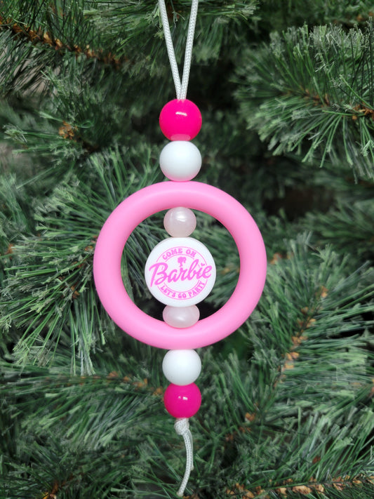 Round Barbie Christmas Tree Ornament