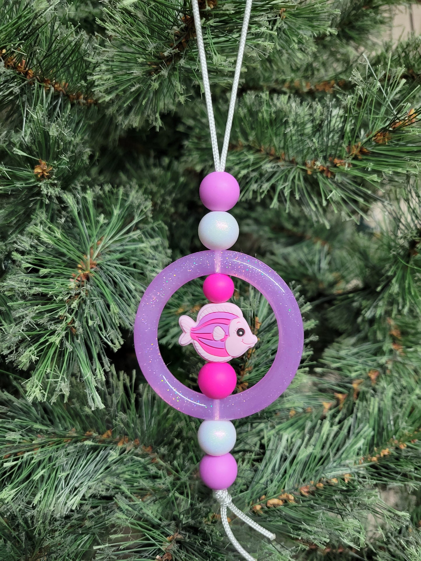 Pink Fish Christmas Tree Ornament