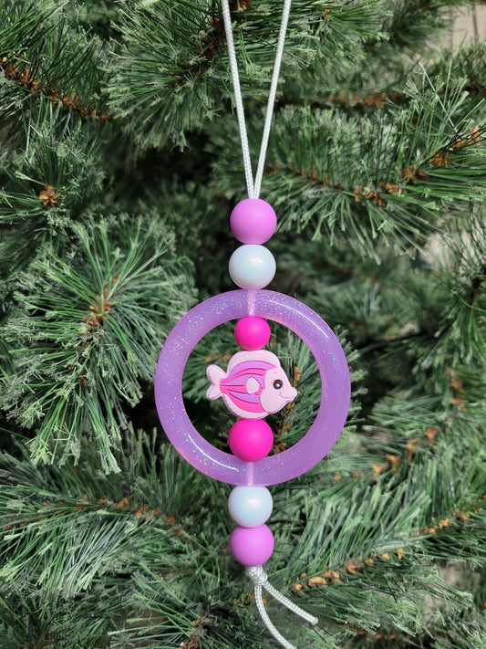 Pink Fish Christmas Tree Ornament