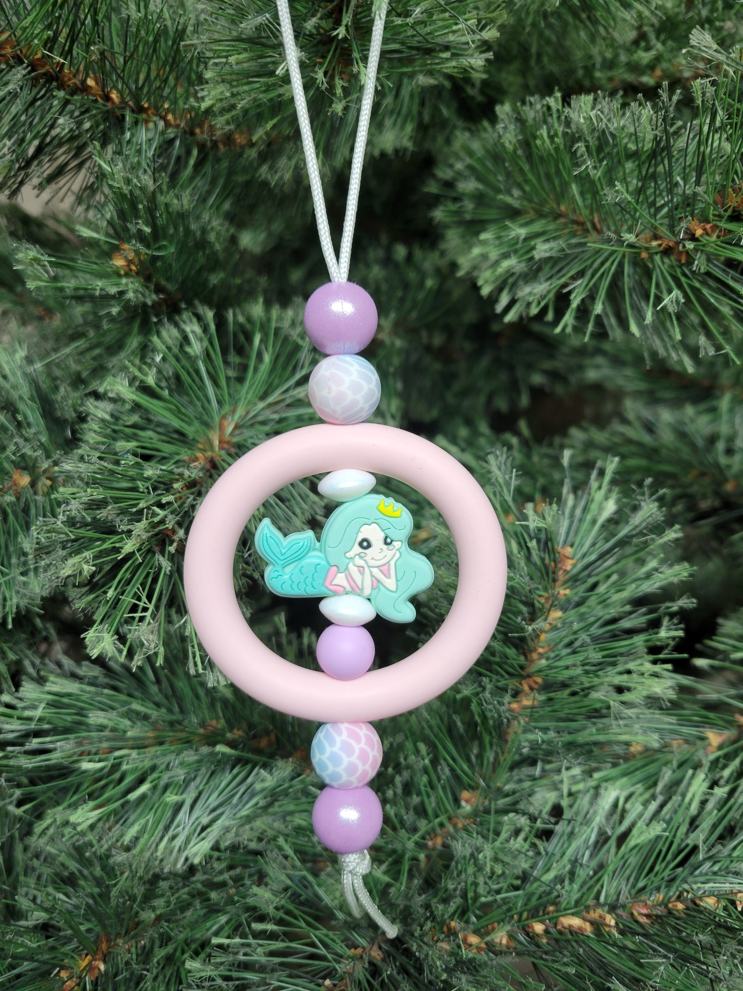 Teal Mermaid Christmas Tree Ornament