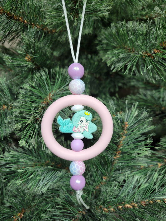 Teal Mermaid Christmas Tree Ornament
