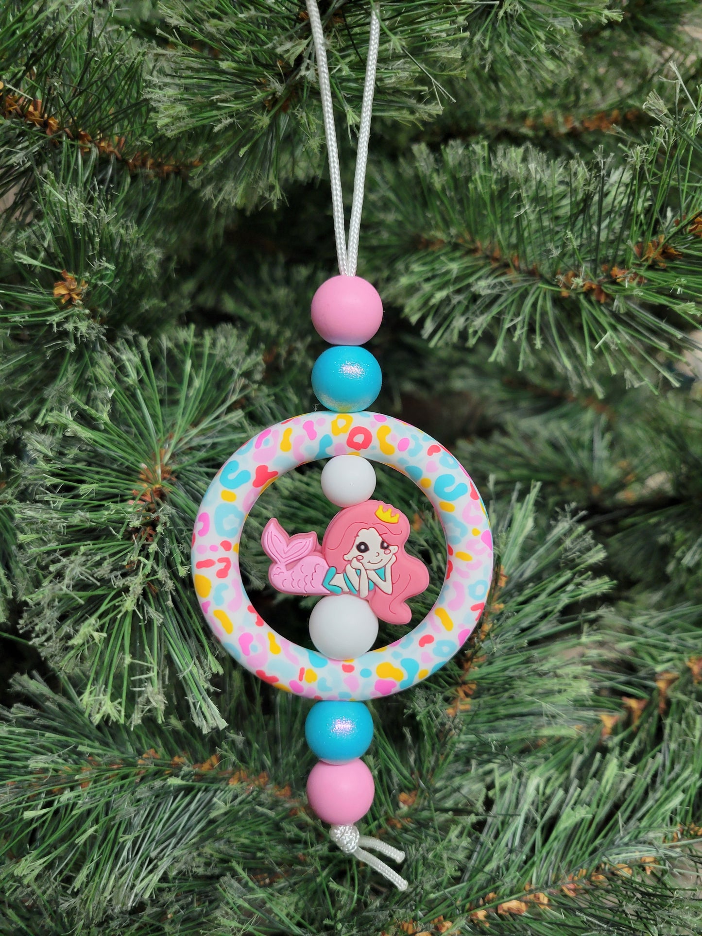 Pink Mermaid Christmas Tree Ornament