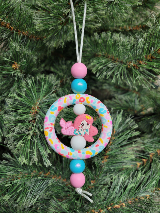 Pink Mermaid Christmas Tree Ornament