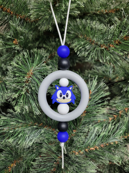 Blue Hedgehog Christmas Tree Ornament