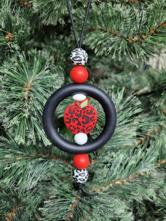 Red Leopard Apple Christmas Tree Ornament