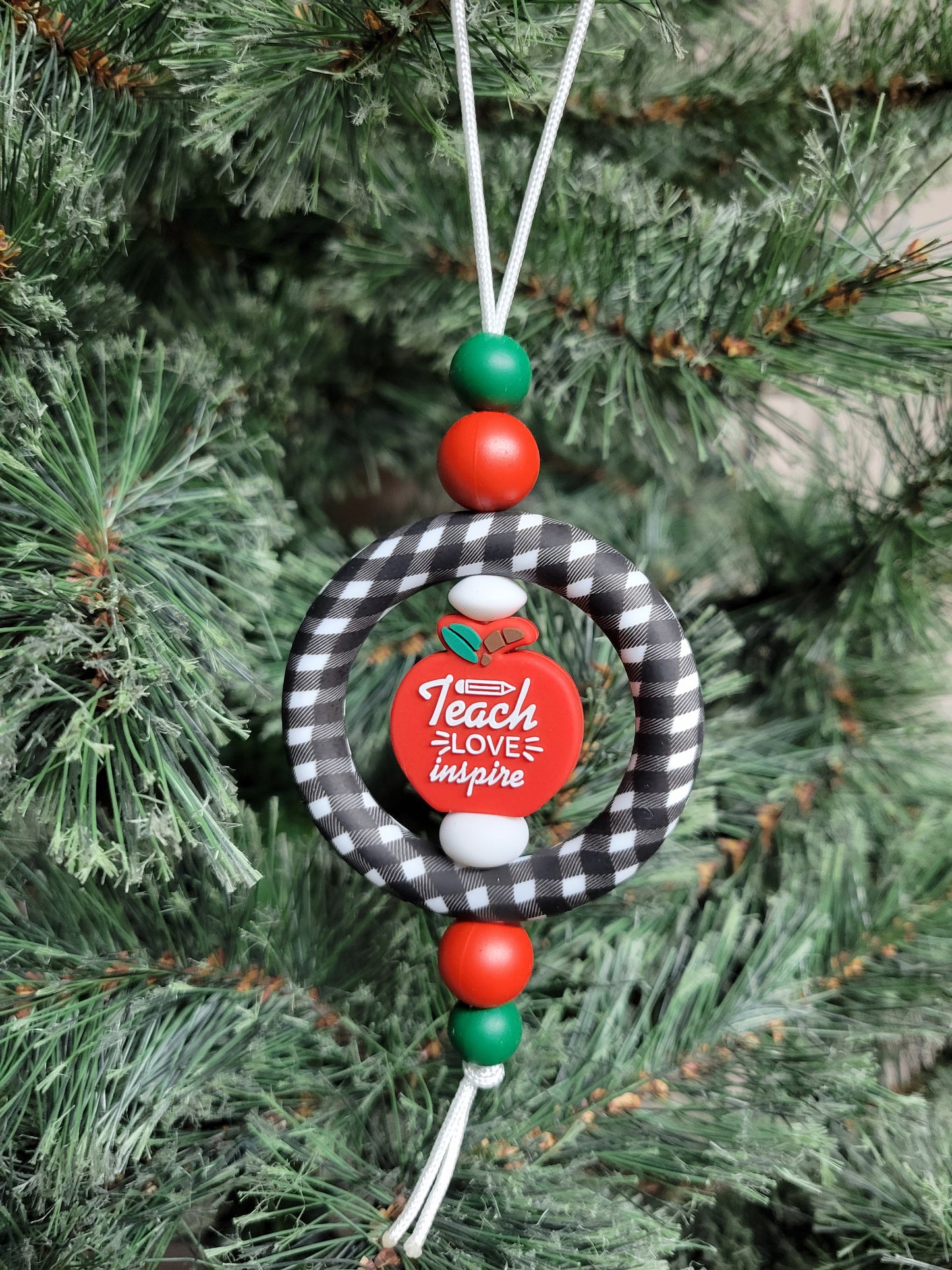 Teach Love Inspire Christmas Tree Ornament