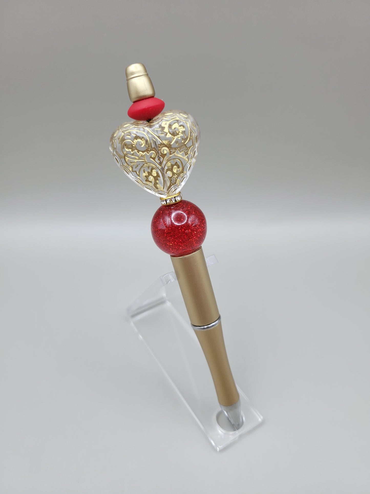 Gold Heart Valentine Pen