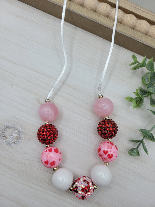 Hearts Valentine Bubblegum Necklace