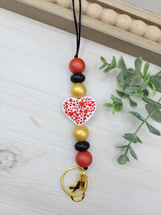 Red Heart Valentine Lanyard