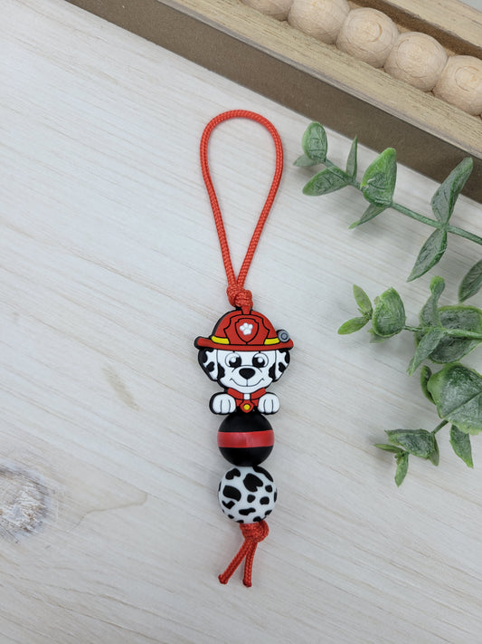 Fire Rescue Pup Zipper Pull