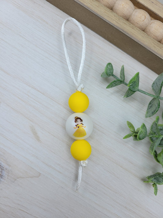 Yellow Princess Zipper Pull