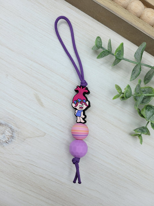 Girl Troll Zipper Pull