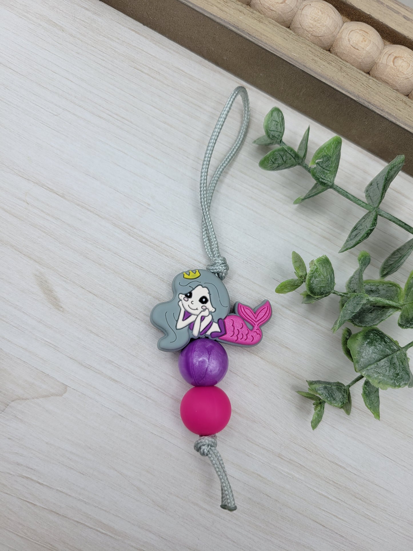 Purple & Pink Mermaid Zipper Pull