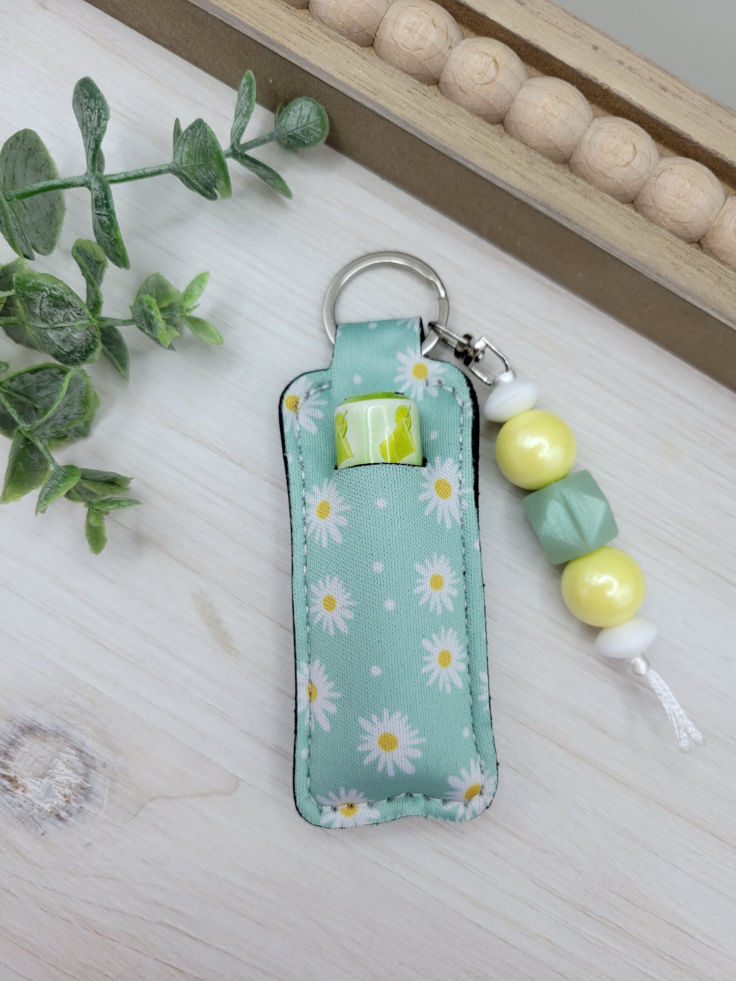 Mint Daisy Chapstick Holder