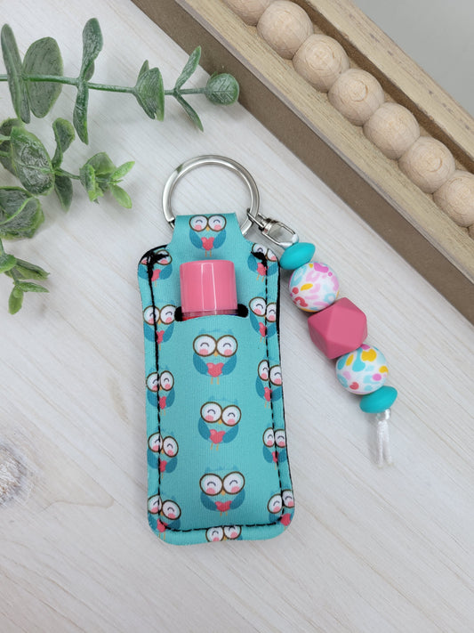 Teal Owl Chapstick Holder