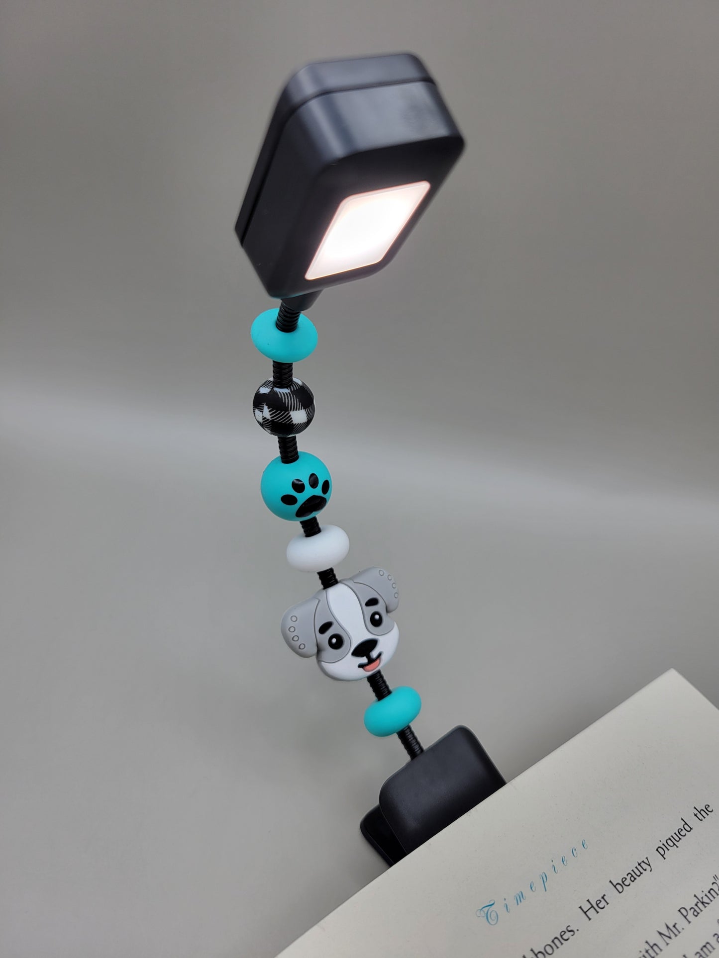 Gray Puppy Reading Light