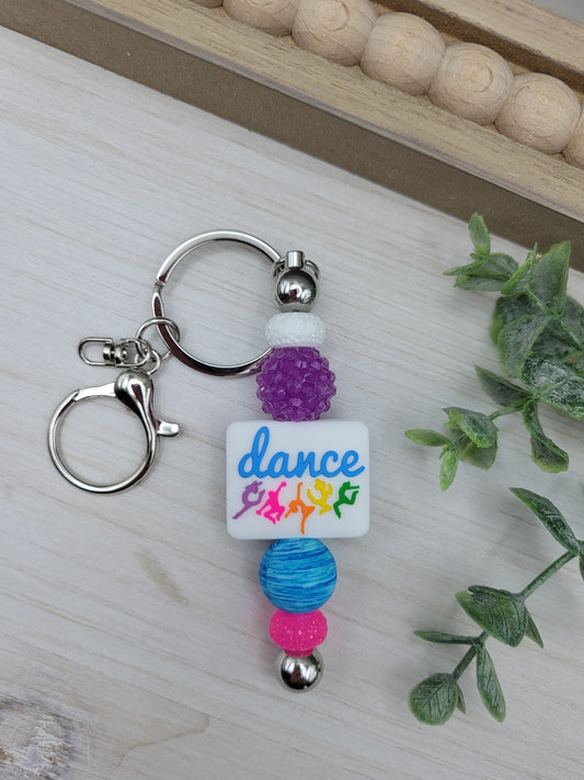 Colorful Dance Barbell Keychain