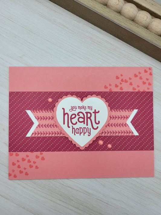 You Make My Heart Happy Valentine Greeting Card