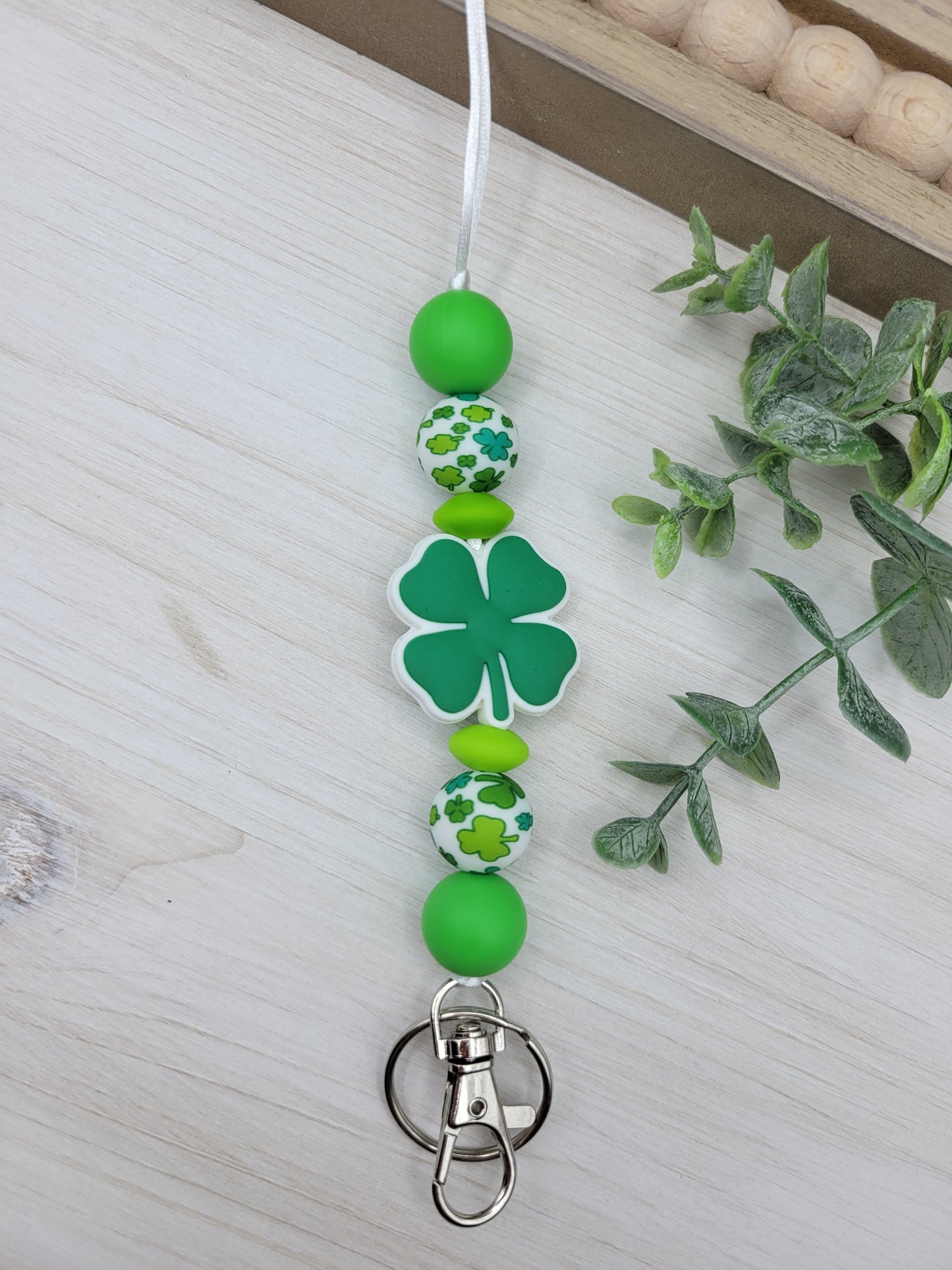 Green Clover St. Patrick's Day Lanyard