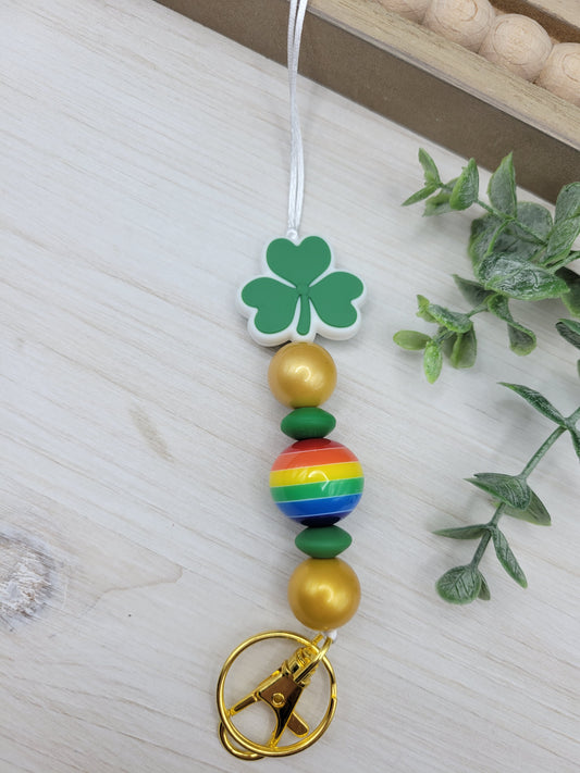 Rainbow Clover St. Patrick's Day Lanyard