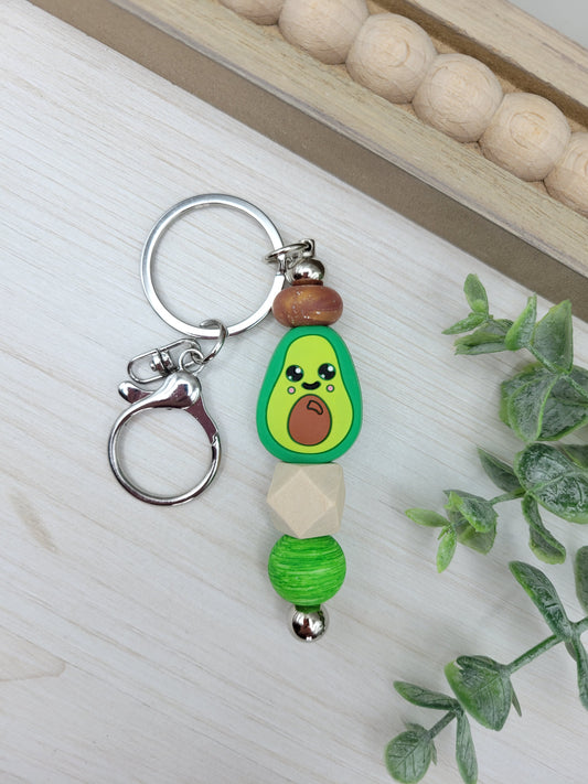 Avocado Barbell Keychain
