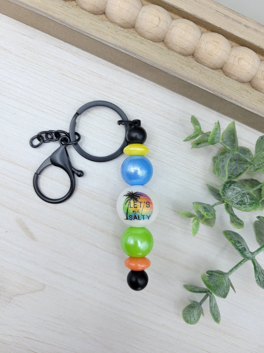 Let's Get Salty Barbell Keychain