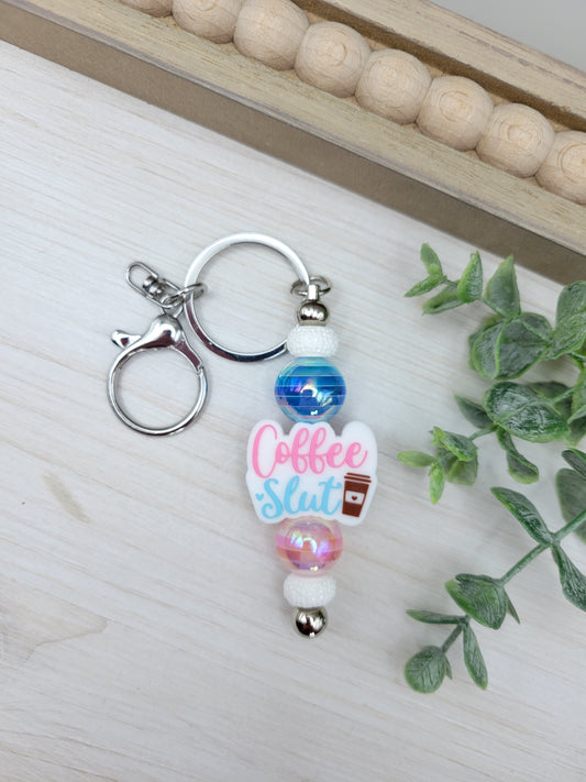 Coffee Slut Barbell Keychain