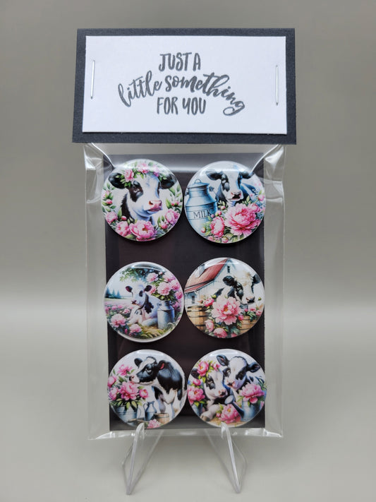 Dairy Cow Blossom Magnets