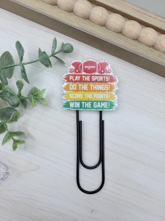 Play the Sports - Football Jumbo Paperclip
