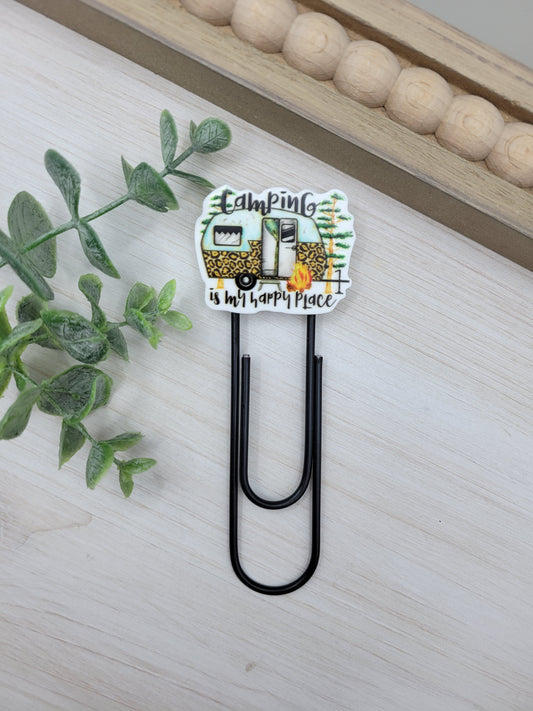 Camping is my Happy Place Jumbo Paperclip